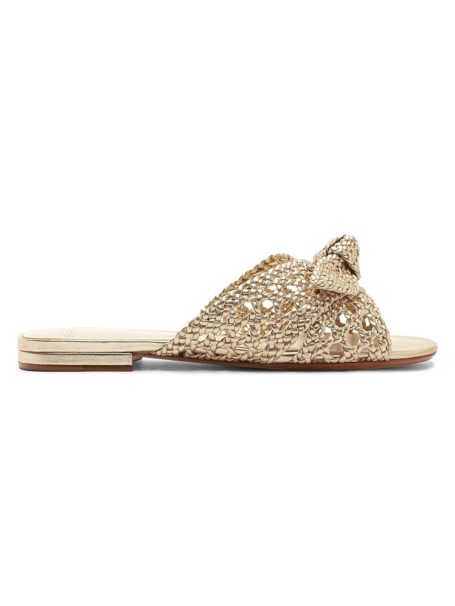 Women's Belinda Woven Leather Woven Sandals - Golden - Size 11