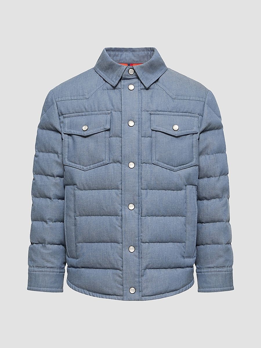 Little Boy's & Boy's Tiriol Shacket - Dusty Blue - Size 14