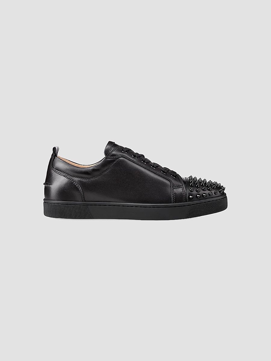 Christian Louboutin Men's Louis Junior Spikes Sneakers - Black - Size 6.5