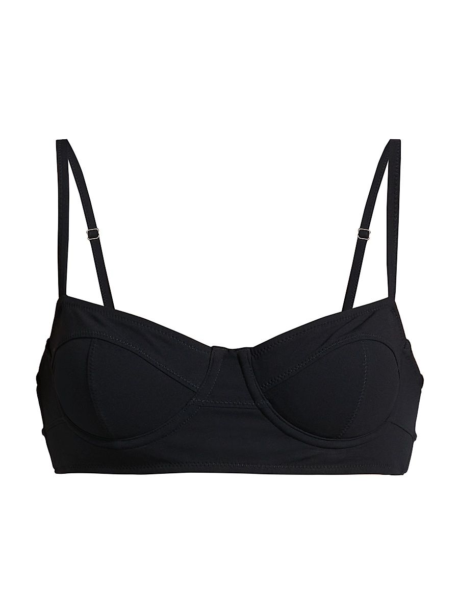 Women's Zahara Bikini Top - Noir - Size Large