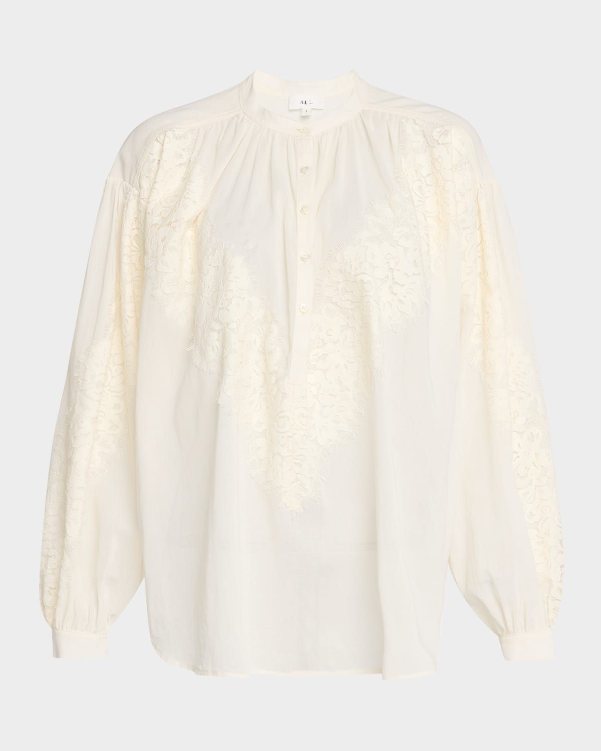 Elaine High-Neck Lace Top