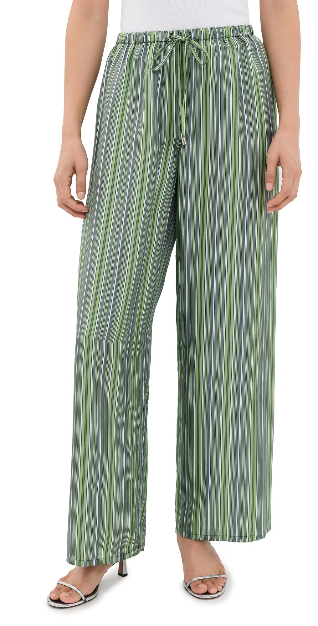 Comme Si Drawstring Pants Abruzzo Stripe XL