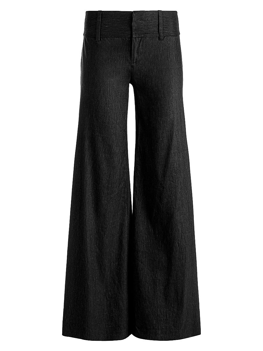 Women's Linden Flared Bootcut Crease Trousers - Black - Size 0