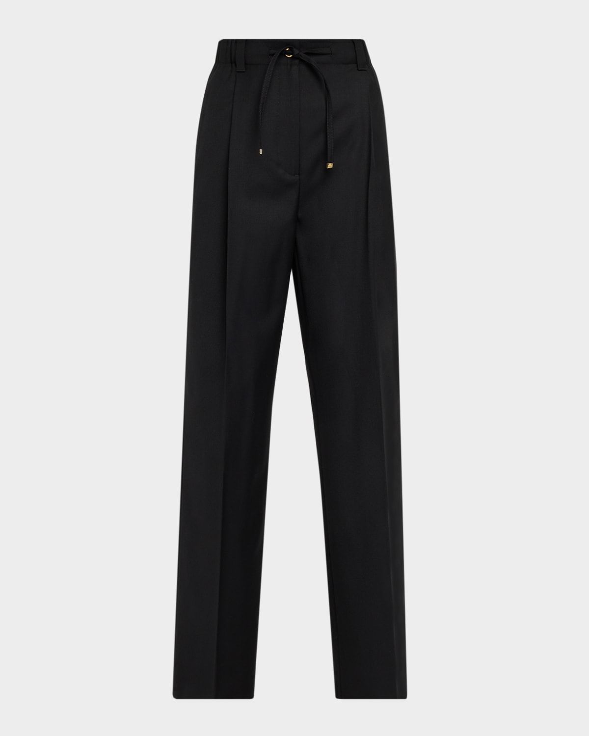 Straight-Leg Drawstring Trousers