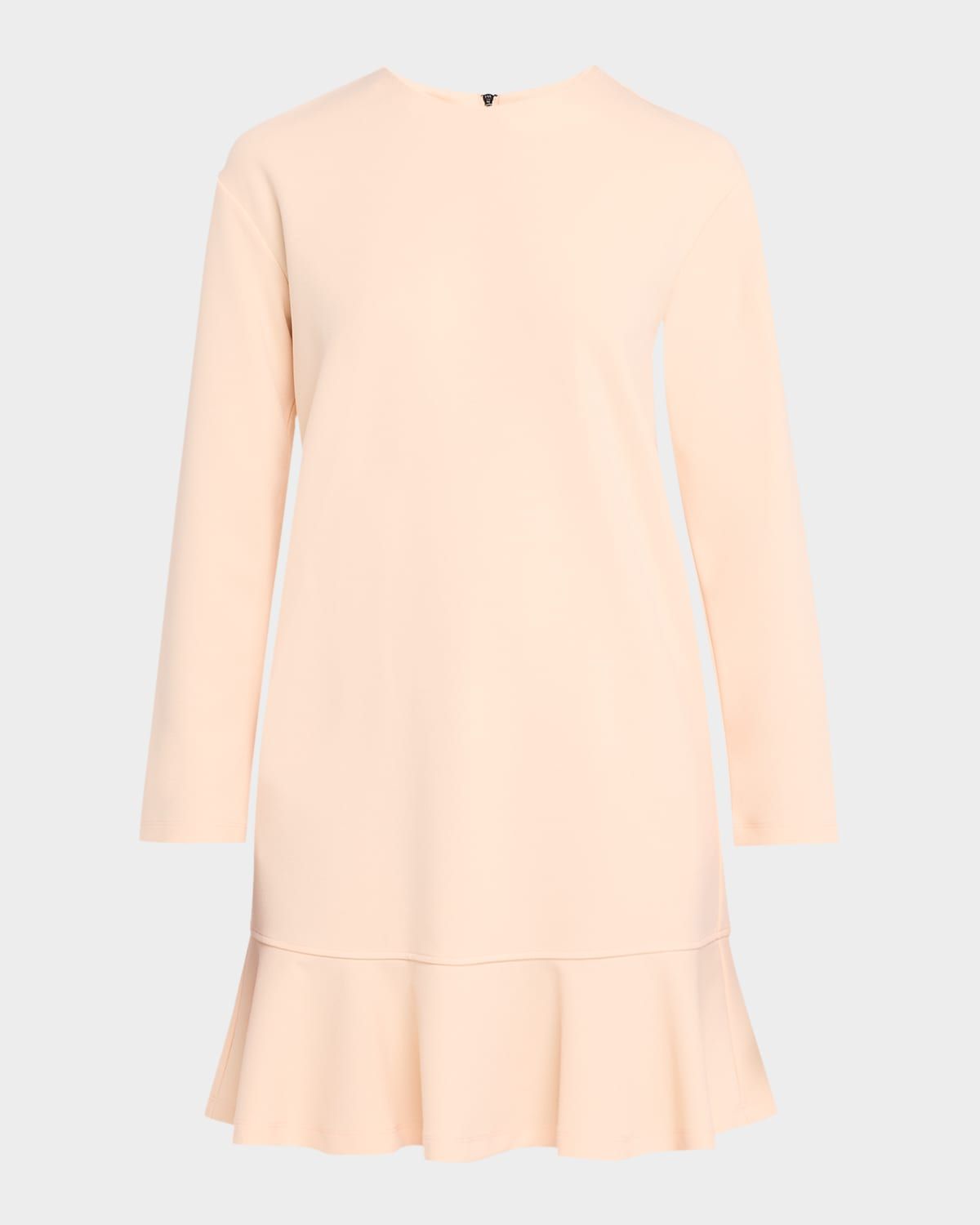 Long-Sleeve Flounce Dress