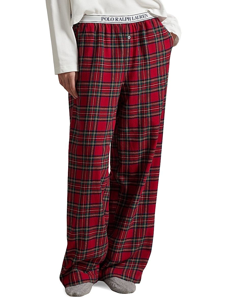 Women's Cozy Flannel Plaid Pants - Estate Plaid - Size XL