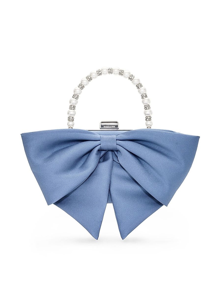 Women's Bubbly Bow Mikado Evening Bag - Twilight