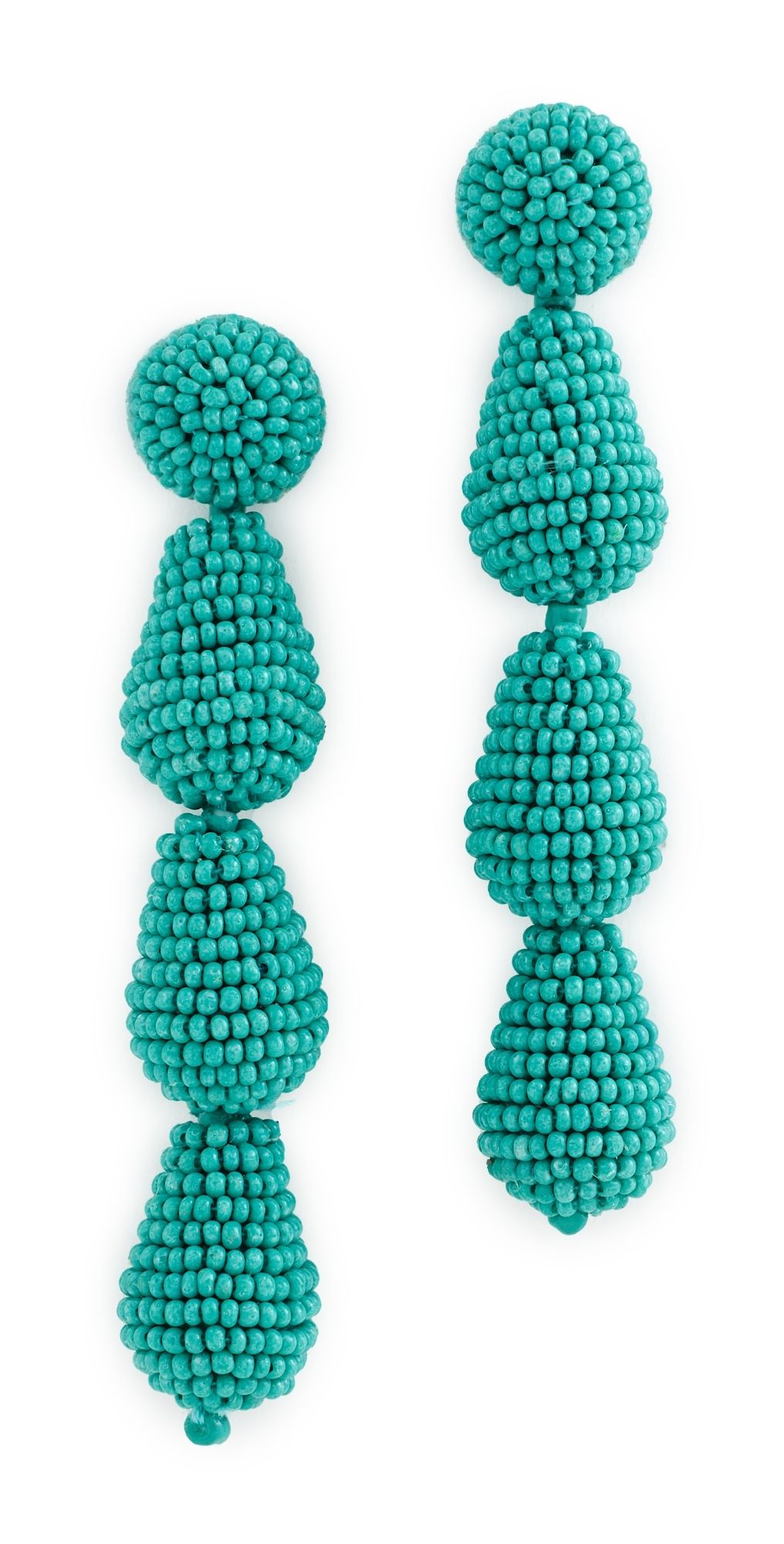 Kenneth Jay Lane Turquoise Seed Bead Earrings Turquoise One Size