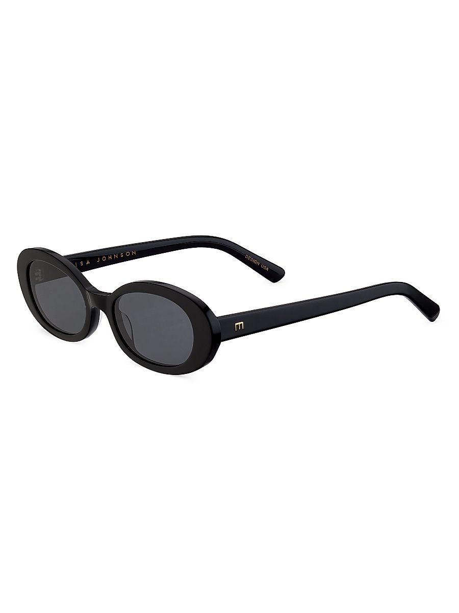 Women's Lyric Leigh 52MM Sunglasses - Gloss Black Grey