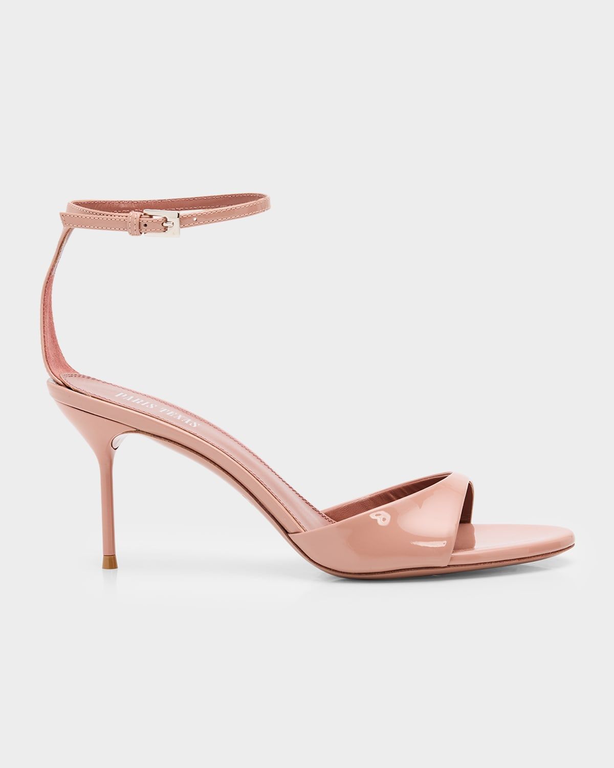 70mm Lidia Patent Leather Ankle-Strap Sandals