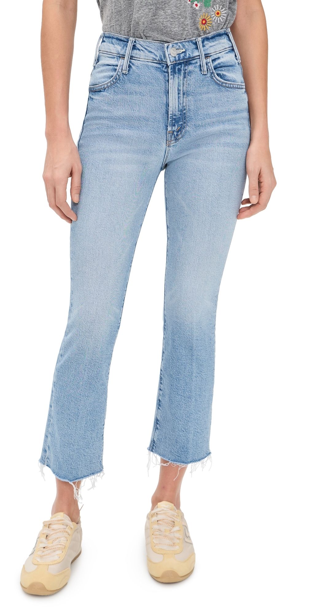 MOTHER Petite Lil Hustler Ankle Fray Jeans SOW SURREAL 30