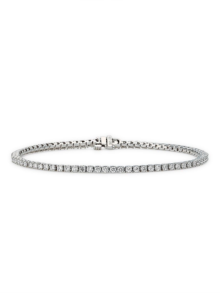 Women's 18K White Gold & 2.11 TCW Diamond Bracelet - White Gold