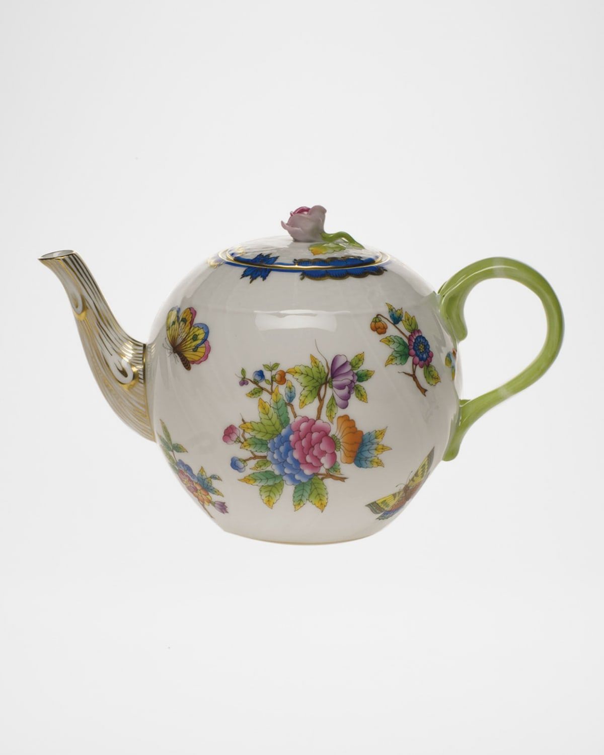 Queen Victoria Blue Teapot