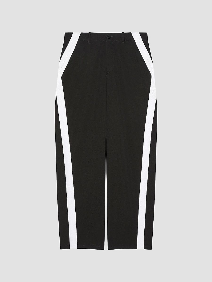 Givenchy Men's Couture Seam Pants in Cotton with Gros Grain Detail - Black - Size 40