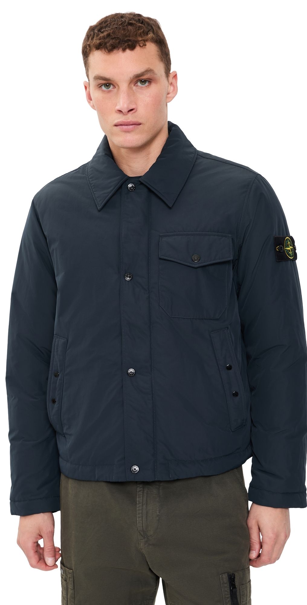 Stone Island Down Coach Jacket Navy Blue L