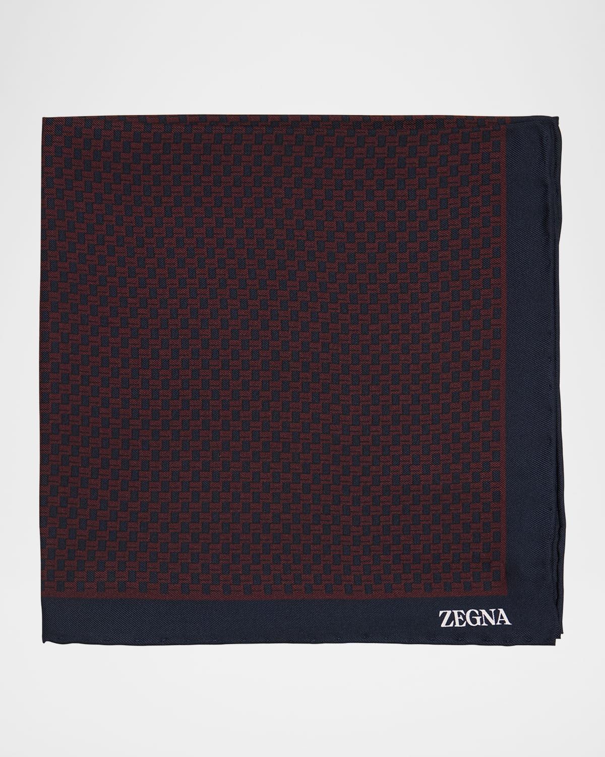 Men & apos;s Mini Geometric Silk Pocket Square