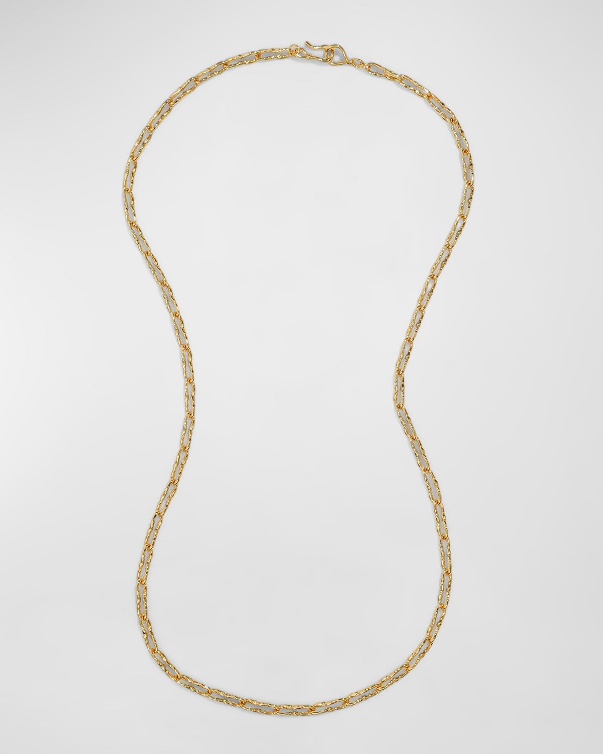 Brut Gold Twisted Link Long Necklace, 32"L