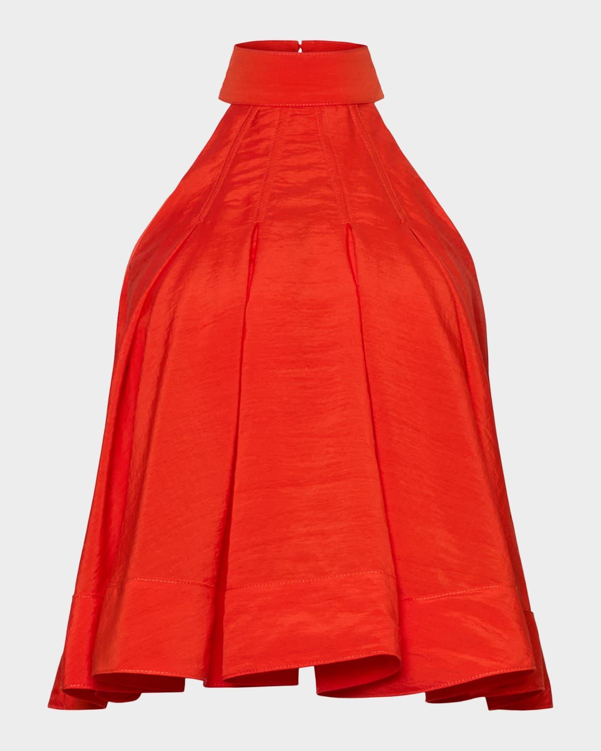 Jagger High-Neck Taffeta Blouse