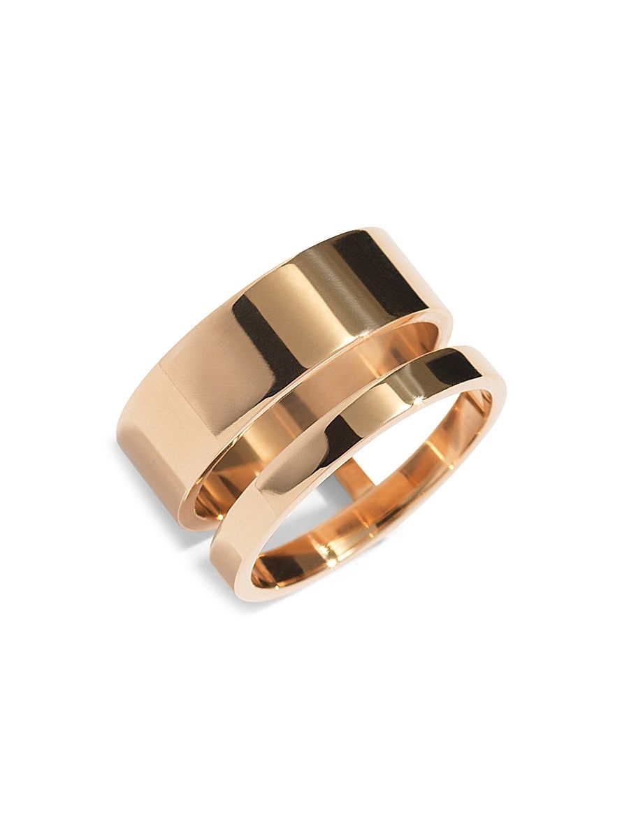 Women's Berbere 18K Pink Gold 2-Row Ring - Pink Gold - Size 6.75