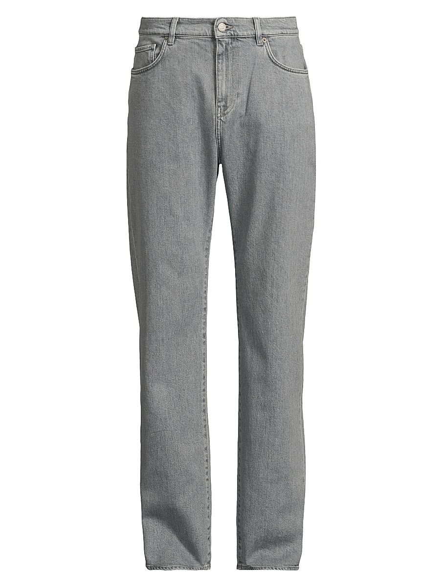 Men's Relaxed Straight Jeans - Light Grey Tonal - Size 38