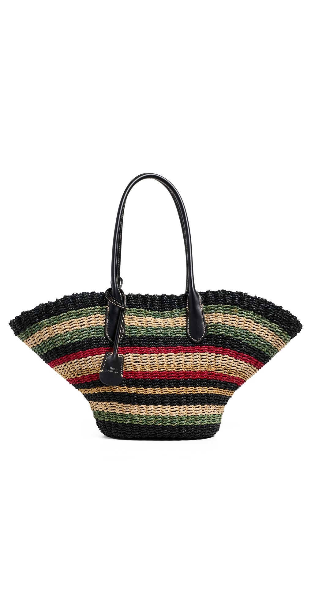 Polo Ralph Lauren Bellport Stripe Raffia Basket Tote Bag Multi Stripe One Size