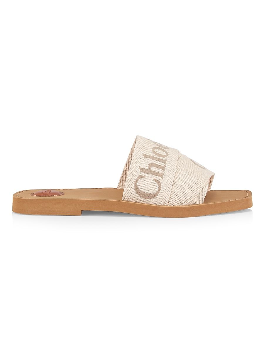 Women's Woody Logo Slide Sandals - Blushy Beige - Size 11