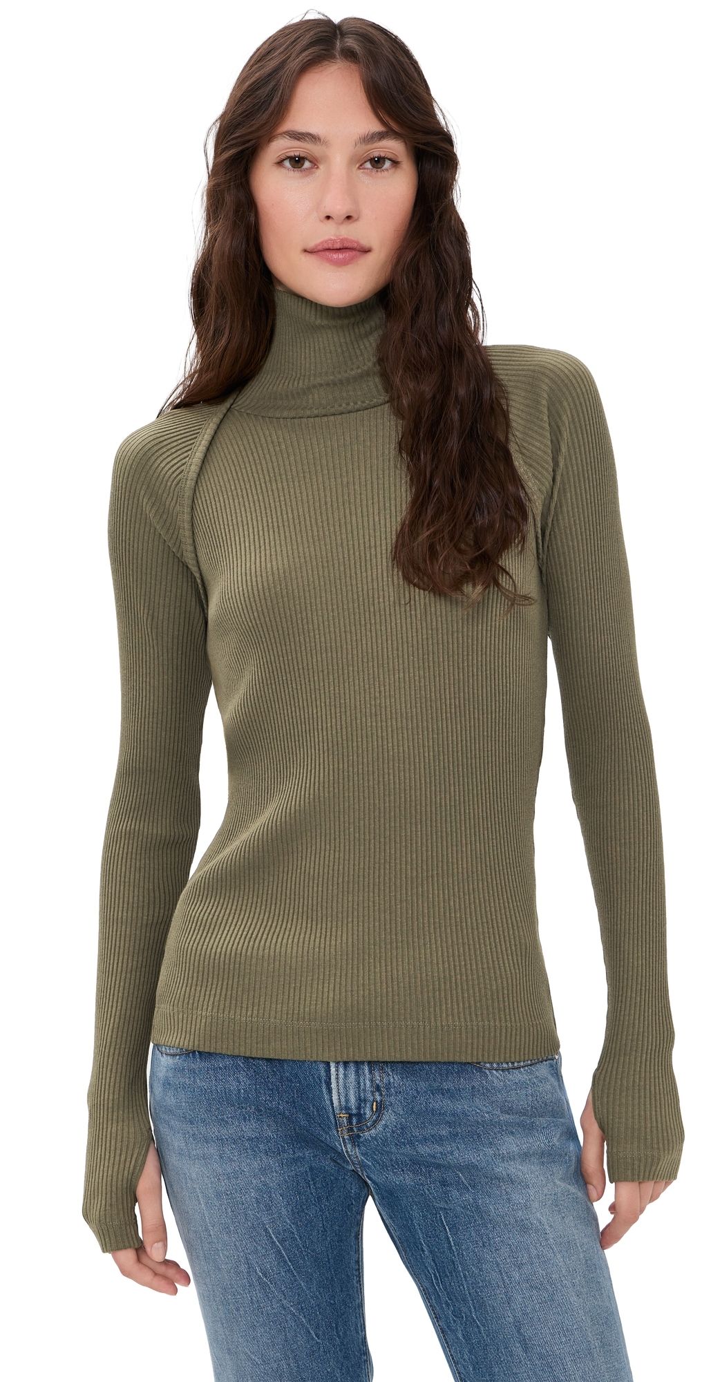 Helmut Lang Shrug Layer Turtleneck Kalamata L