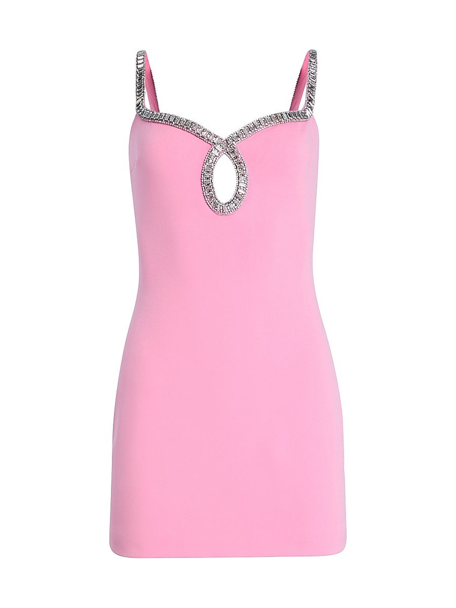 Women's Talitha Embellished Minidress - Flamingo - Size Large