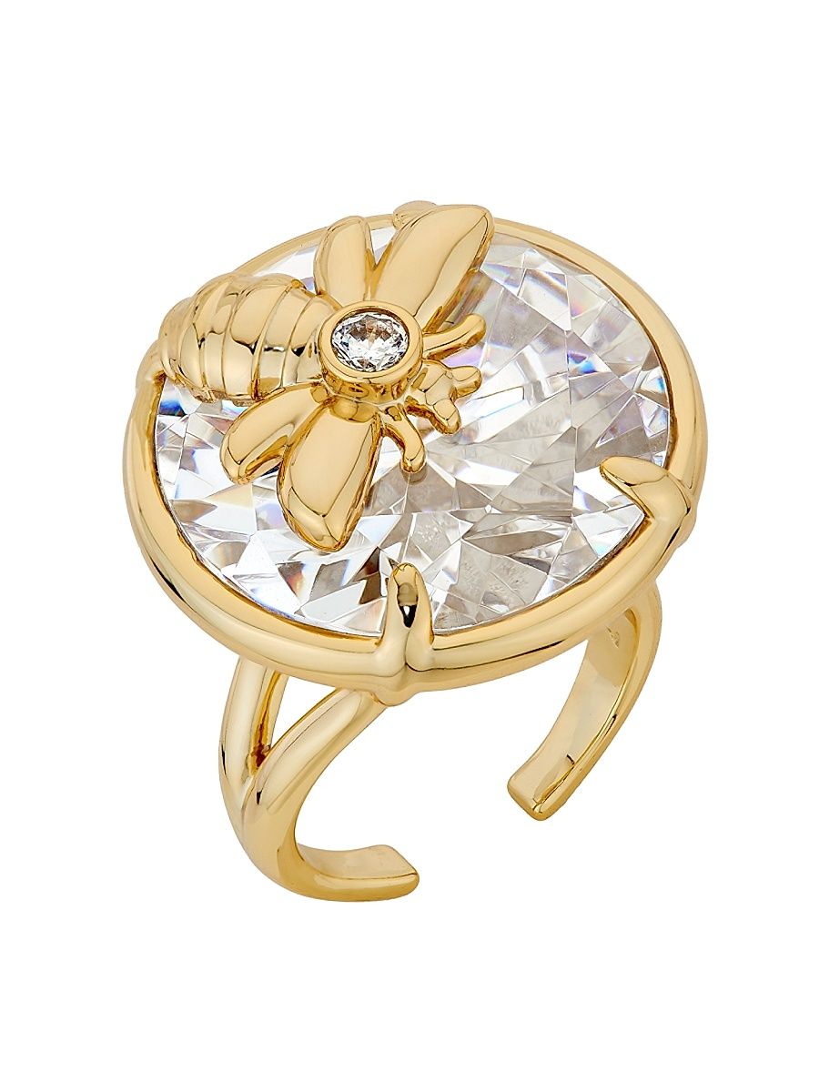 Women's Madeline Goldtone & Crystal Ring - Gold - Size 7
