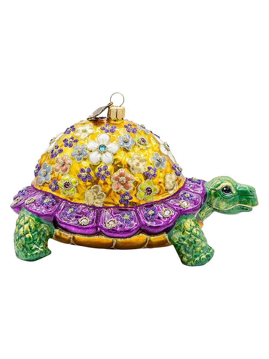 Floral Terrapin Christmas Ornament