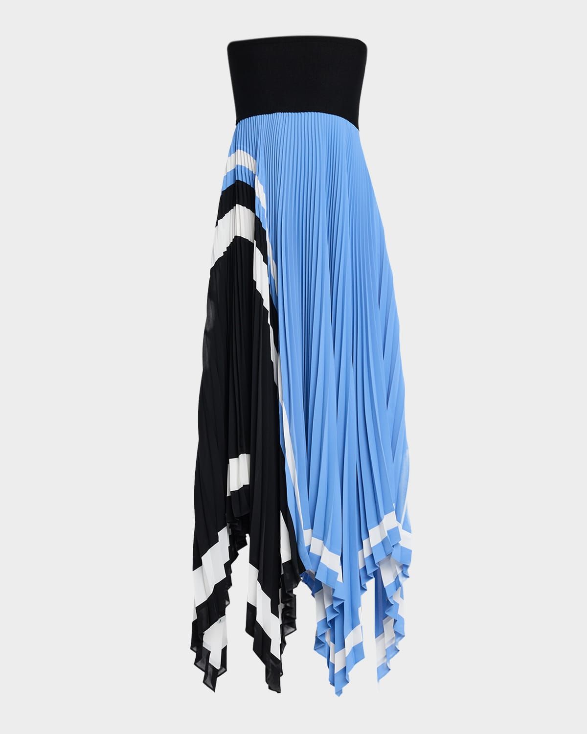 Fia Strapless Pleated Handkerchief Maxi Dress