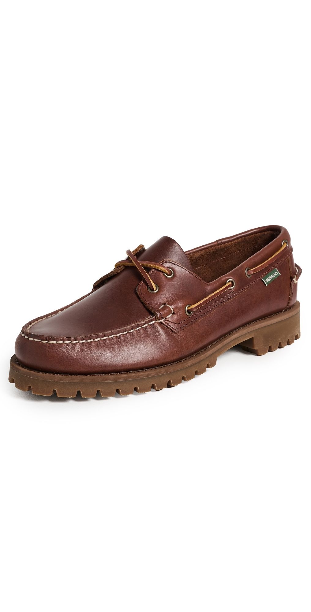 Sebago Ranger Waxy Lug Boat Shoes Brown-Gum 8.5