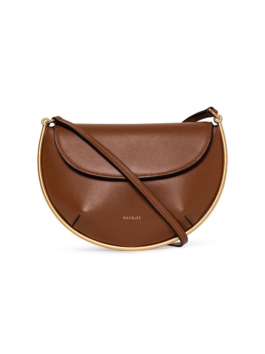 Women's Mini Kate Leather Crossbody Bag - Saddle