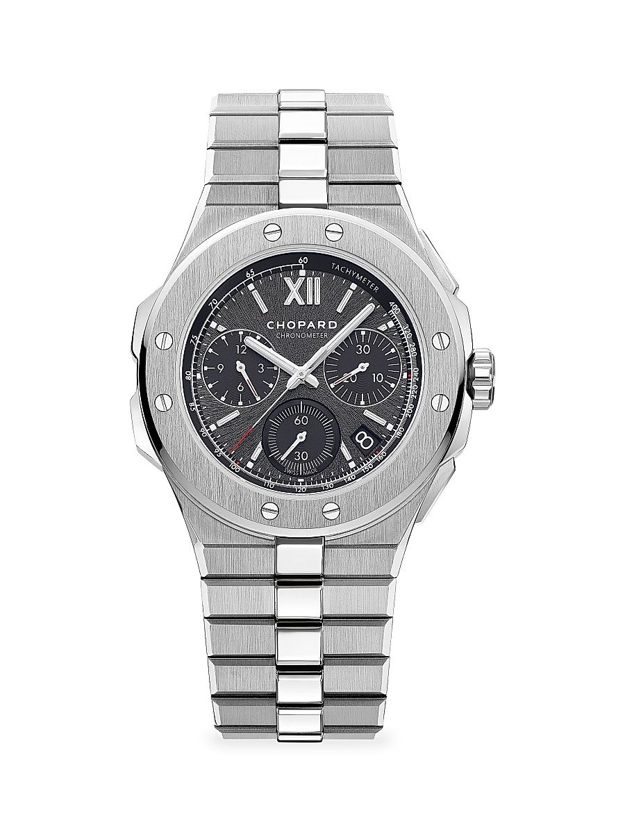 Men's Alpine Eagle Chronograph Stainless Steel & Grey-Dial Bracelet Watch - Stainless Steel