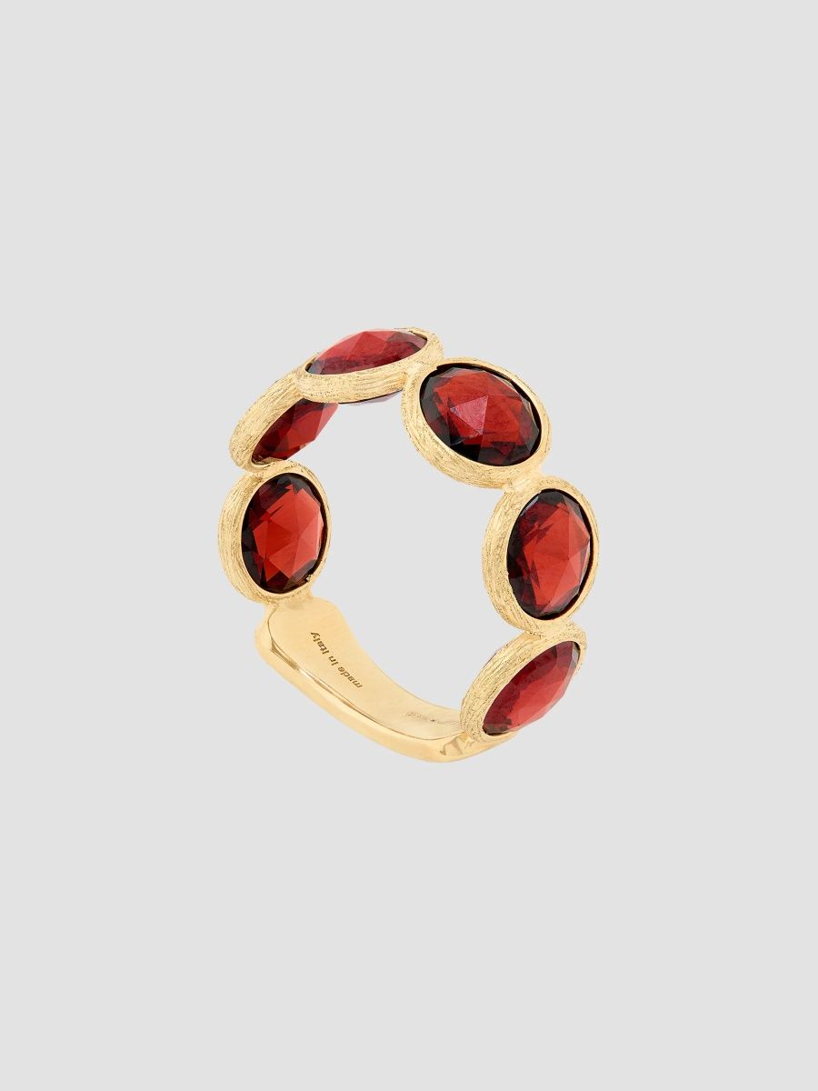 Marco Bicego Women's Jaipur Color 18K Yellow Gold Garnet Bezel Ring - Yellow Gold - Size 7