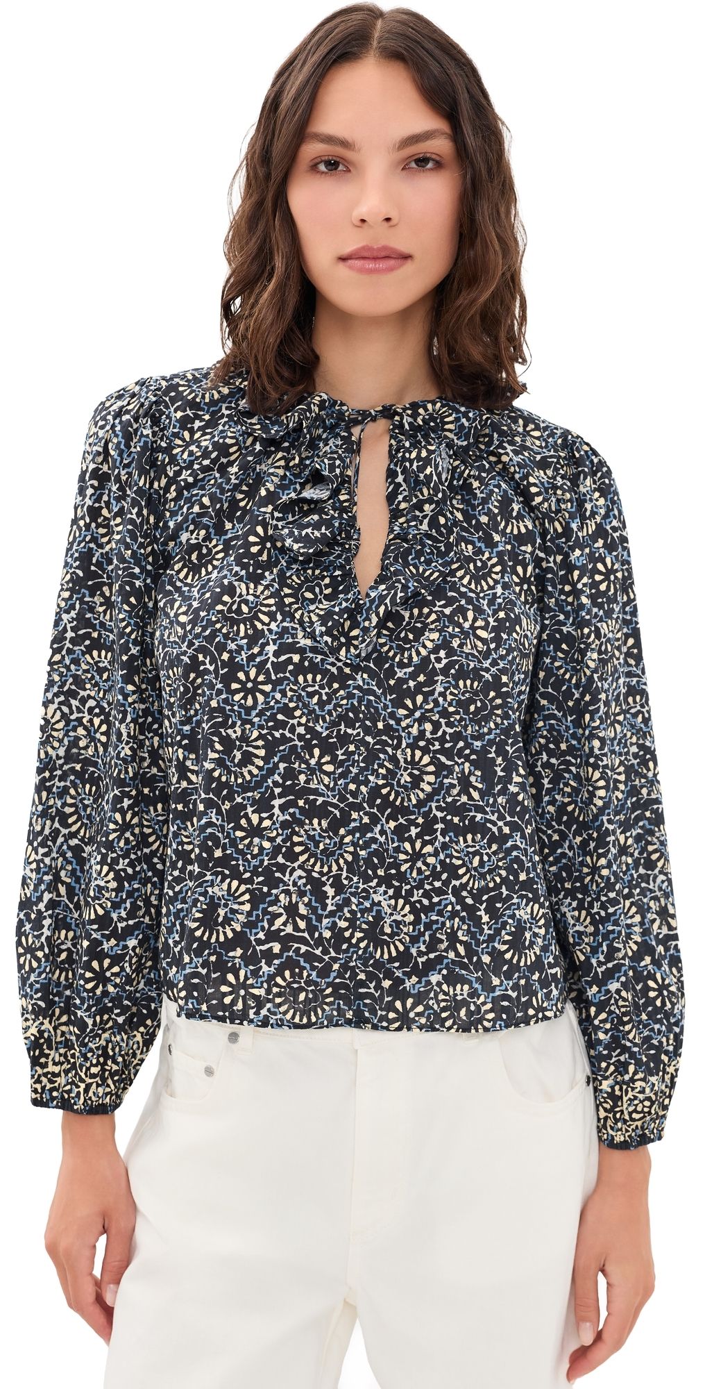 Ulla Johnson Siena Cotton Top Midnight Bloom 10