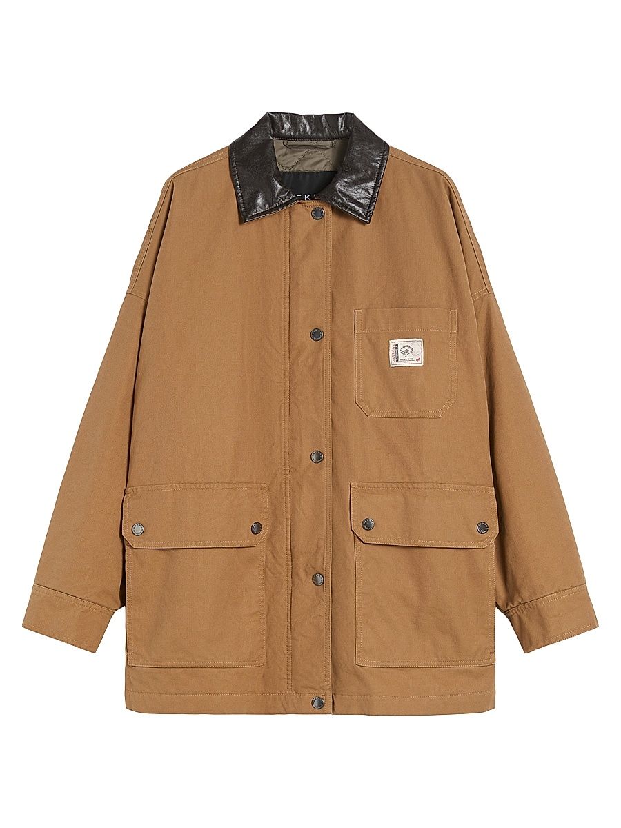 Women's Cotton Canvas Jacket - Camel - Size 8