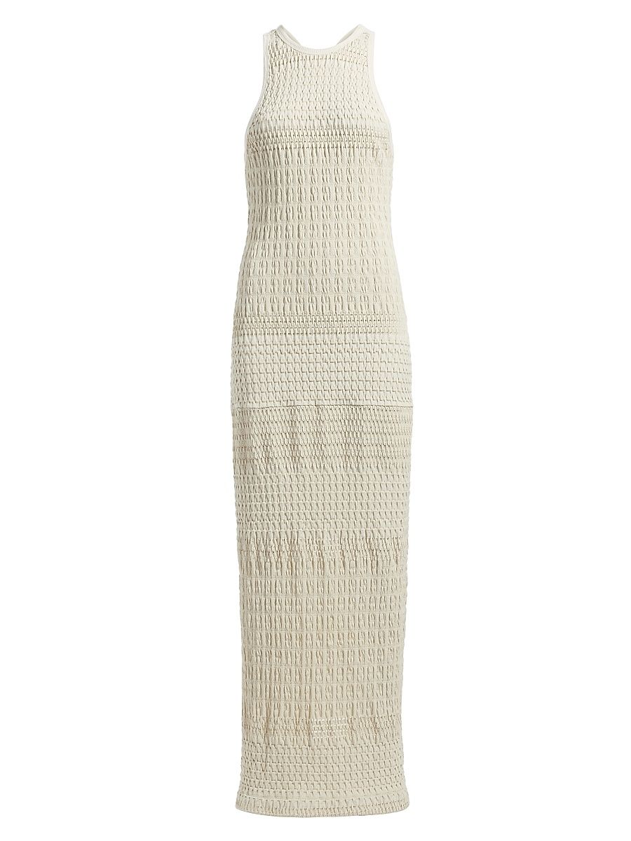 Nanushka Women's Ainhoa Seersucker Tank Maxi Dress - Creme - Size XS