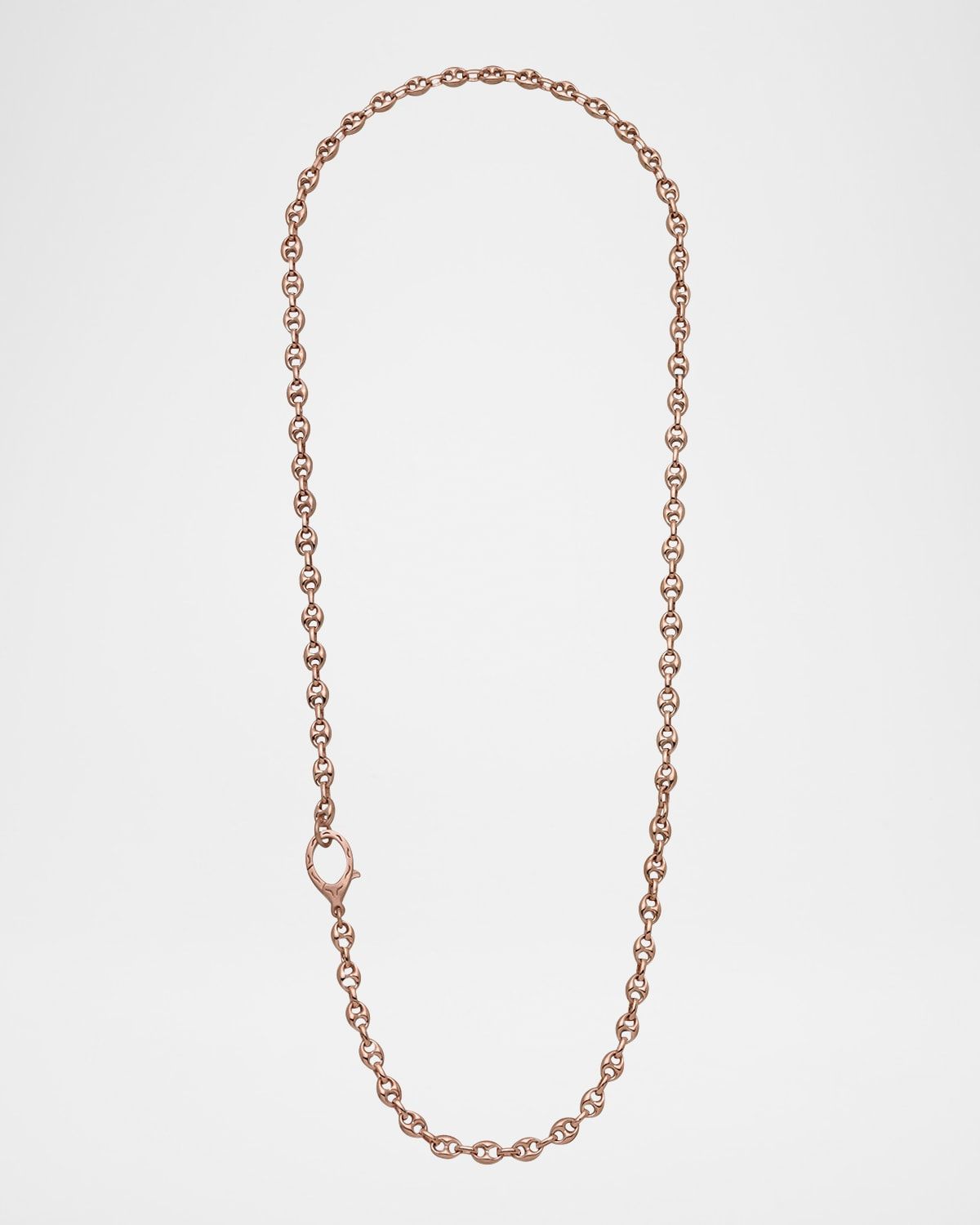 Men & apos;s Marine Rose Gold Plated Necklace in Polished Chain and Matte Clasp, 22"L