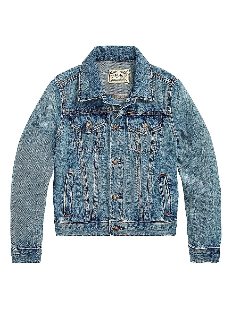 Little Girl's & Girl's Denim Trucker Jacket - Dafnie Wash - Size 2
