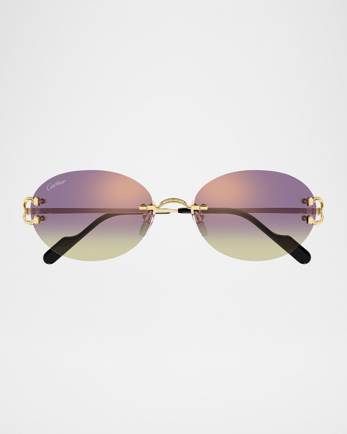 Classic C Motif Rimless Round Metal Sunglasses