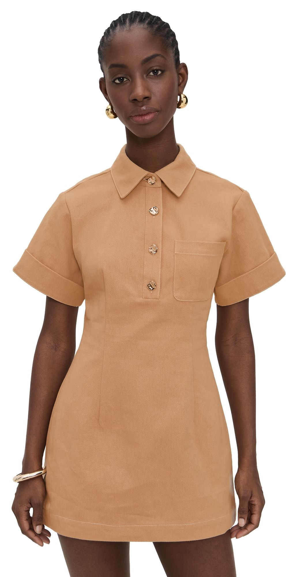 HEVRON Beca Dress Sandstone L