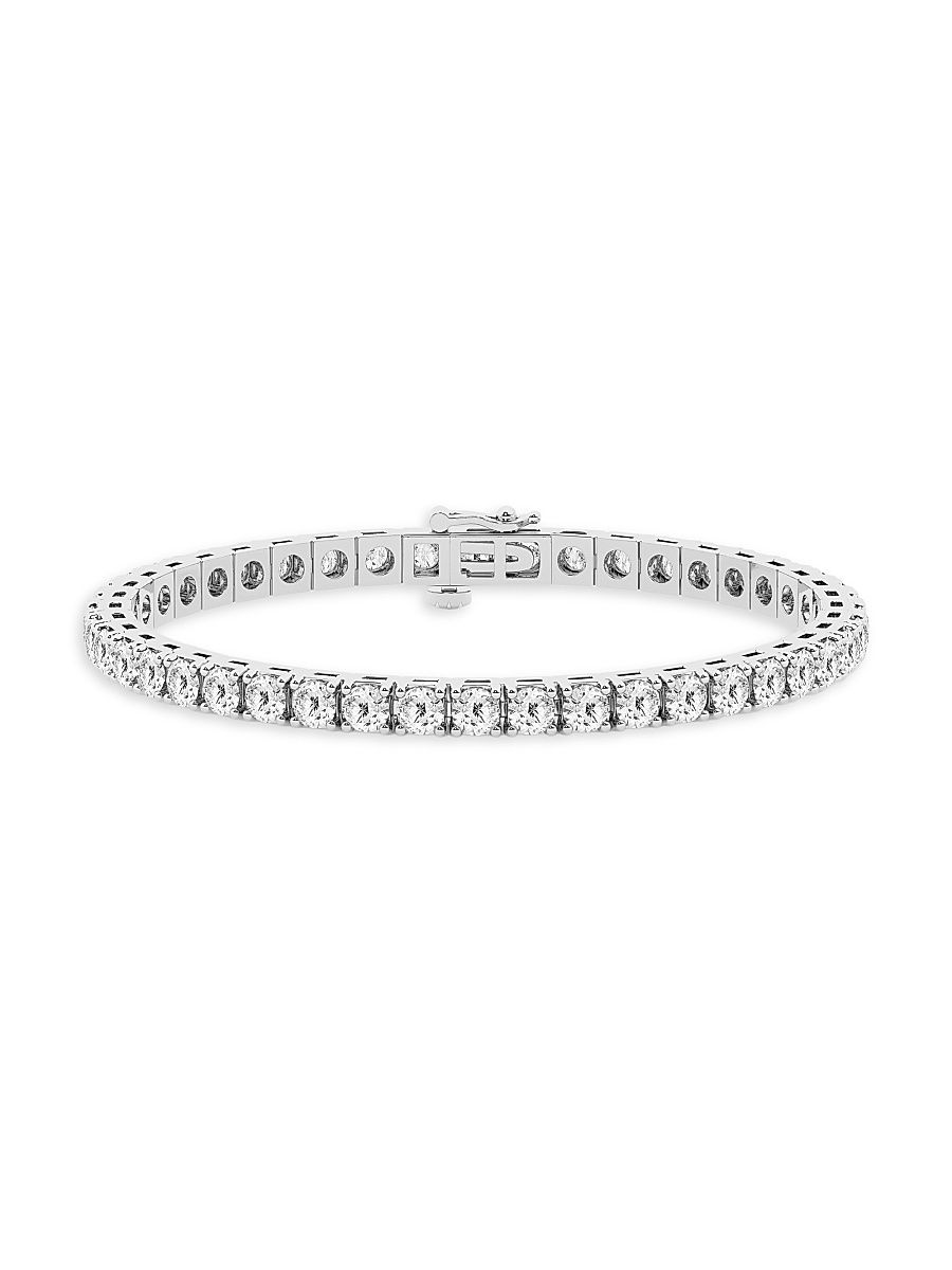 Women's 14K White Gold & 10.50 TCW Lab-Grown Diamond Tennis Bracelet - White Gold