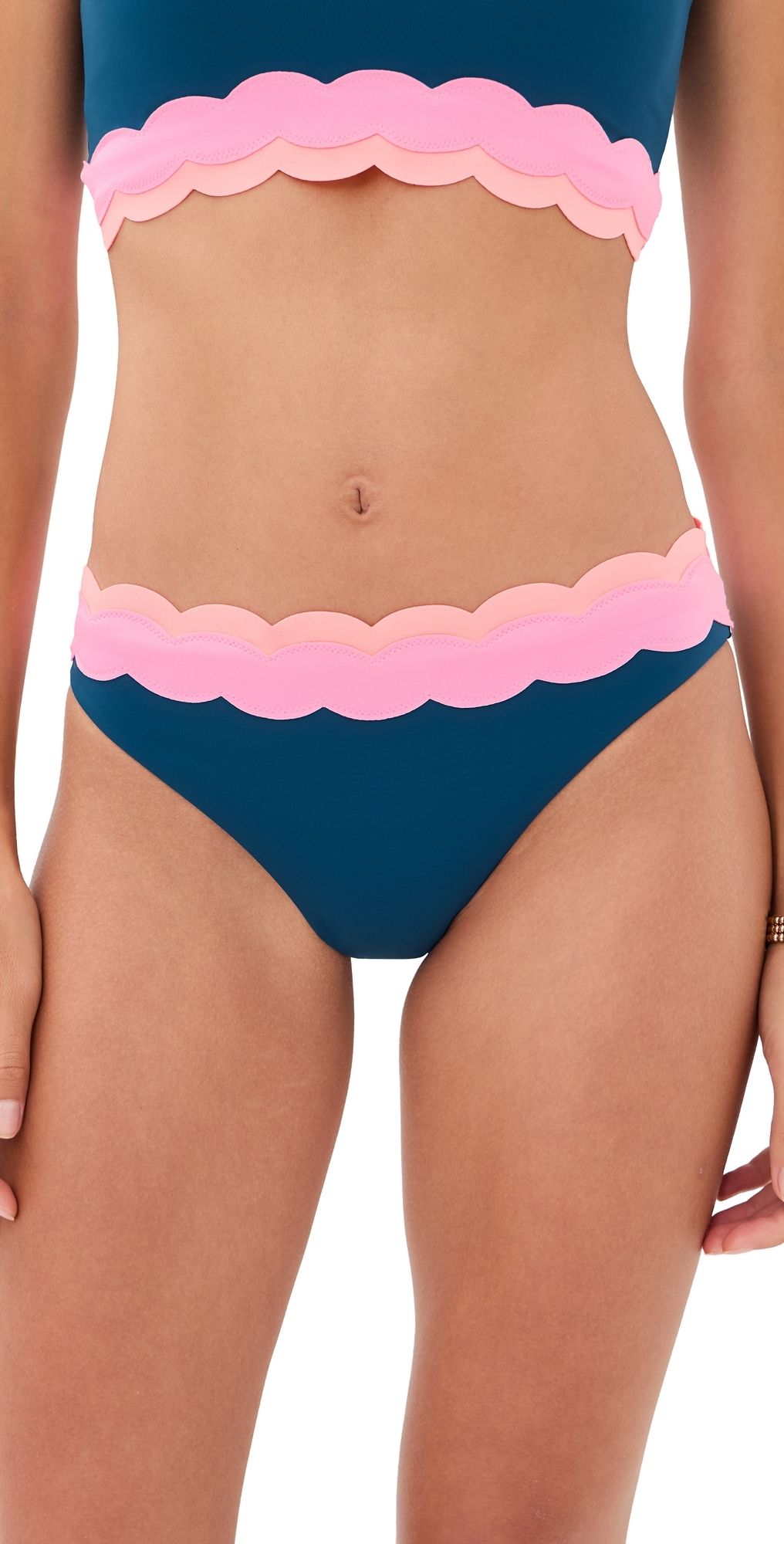 Beach Riot Fay Bikini Bottoms Seashell Isle Colorblock XS