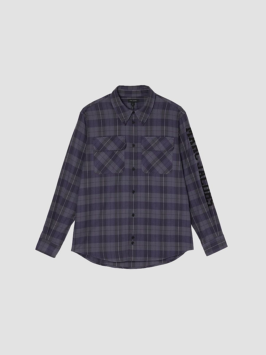 Women's Plaid Flannel Shirt - Purple Multi - Size XS