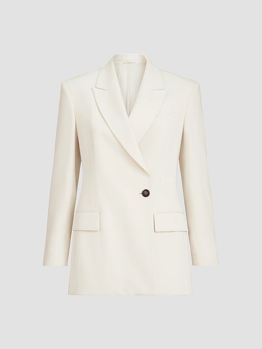 Women's Comfort Viscose Couture Twill Blazer - Milk - Size 16