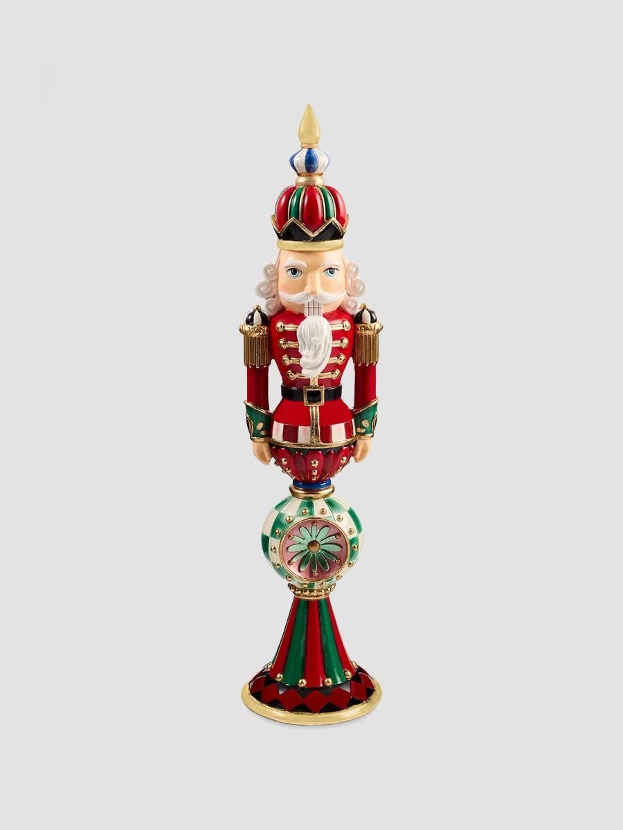MacKenzie-Childs Timeless Tartan Nutcracker Resin Figurine