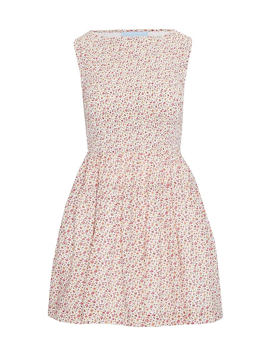 Women's The Cosima Mini Nap Dress - Ivory Geo Ditsy - Size XXS