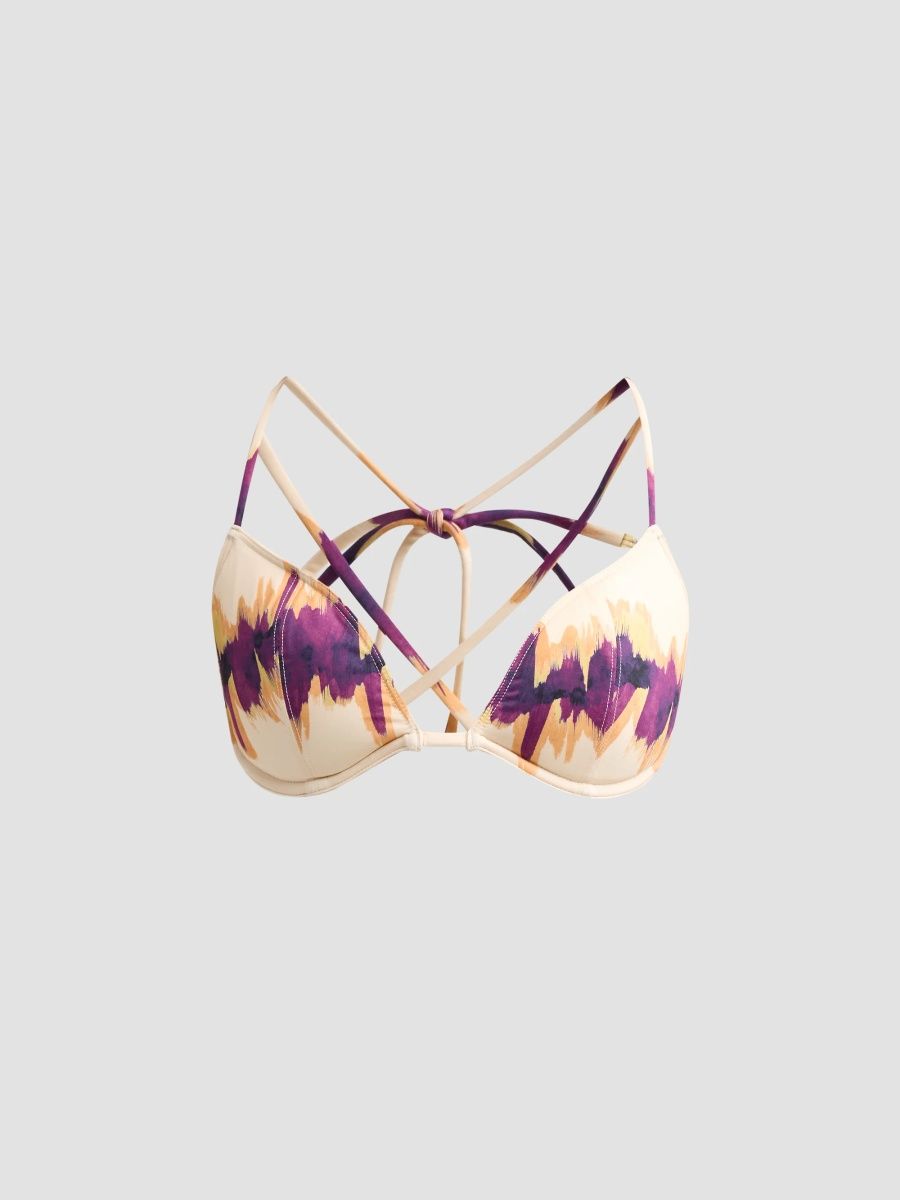 Ulla Johnson Women's Floria Tie Bikini Top - Quarry - Size Large
