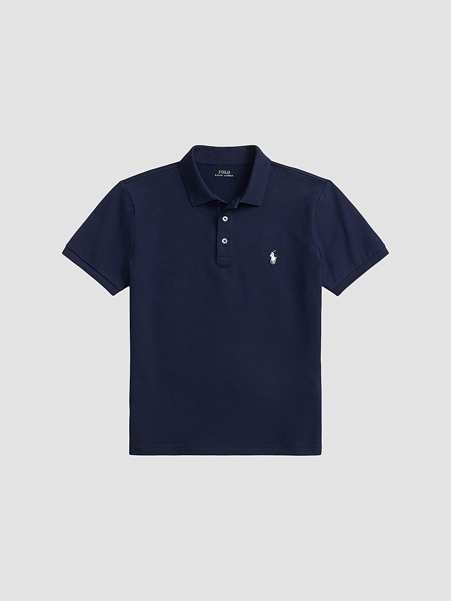 Men's Classic-Fit Stretch-Cotton Polo Shirt - Pebble Blue - Size XXL